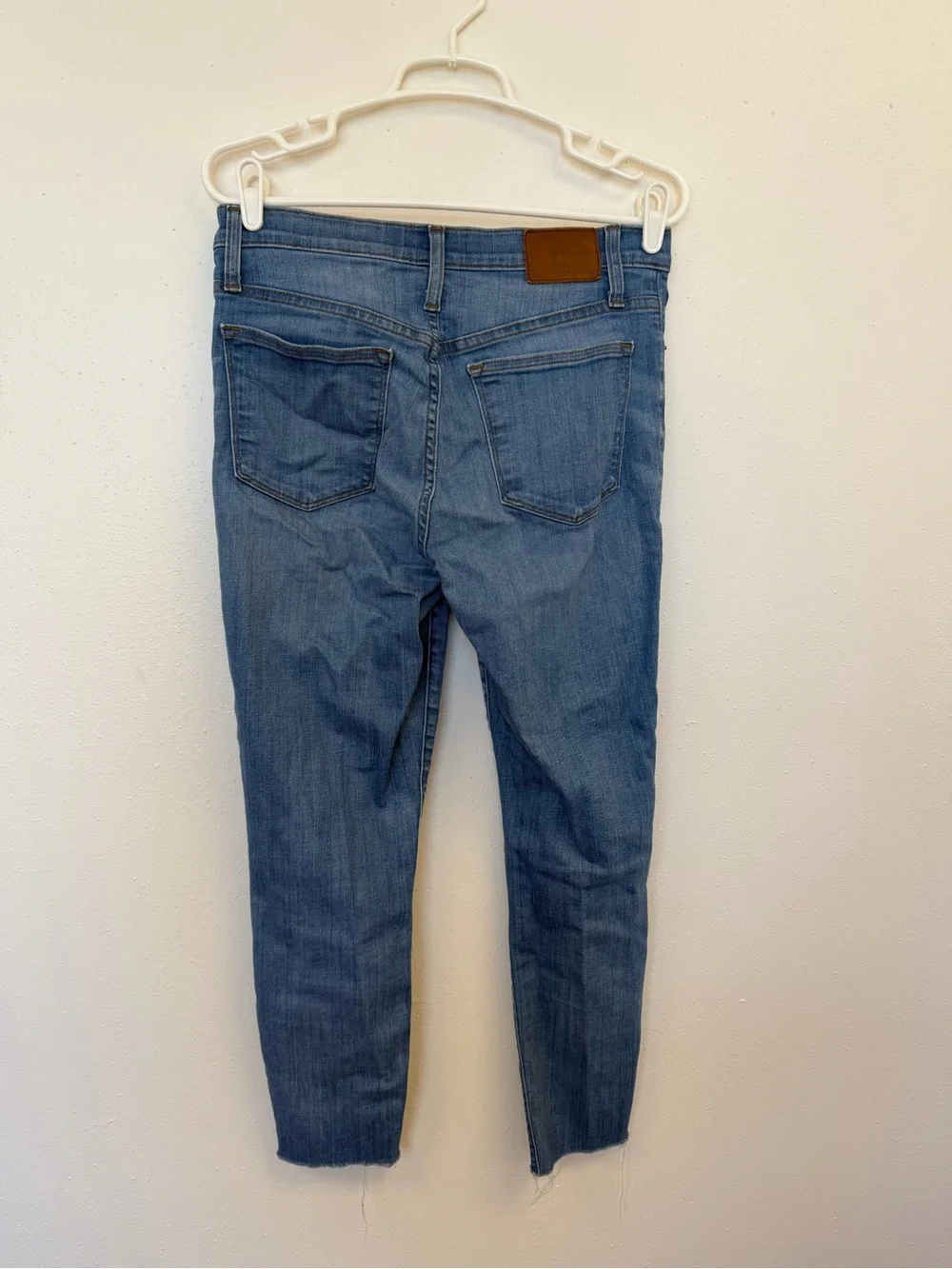 J. Crew Mid Blue Distressed Ankle Jeans